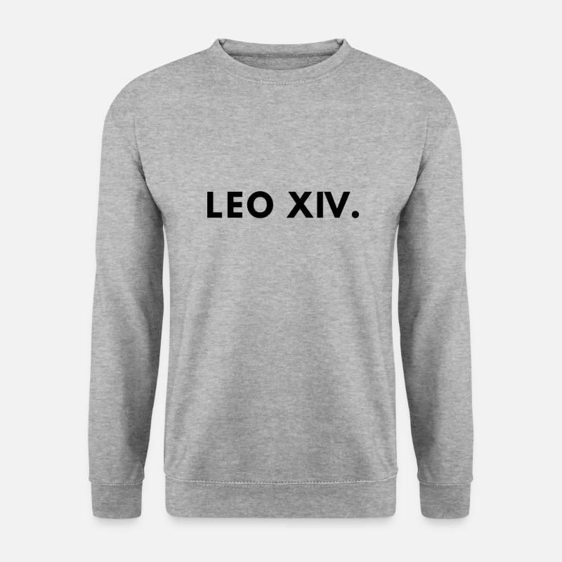 Papst Leo XIV 14 - Unisex Pullover - Weißgrau meliert