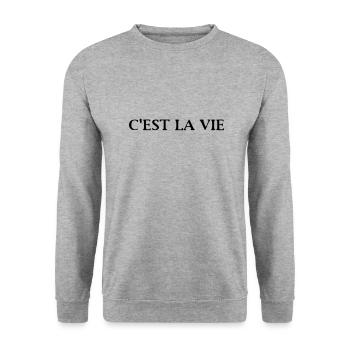 Dictons cool - Sweat-shirt Unisexe - gris chiné - Devant - Alina (178cm) & Michal (187cm)