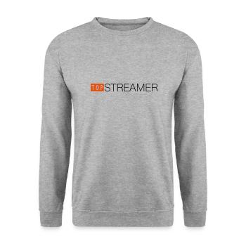 Top Streamer social media shirt - Sweat-shirt Unisexe - gris chiné - Devant - Alina (178cm) & Michal (187cm)