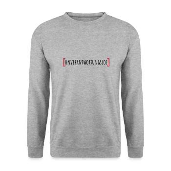 Unverantwortungslos - Unisex Pullover - Weißgrau meliert - Vorne - Alina (178cm) & Michal (187cm)