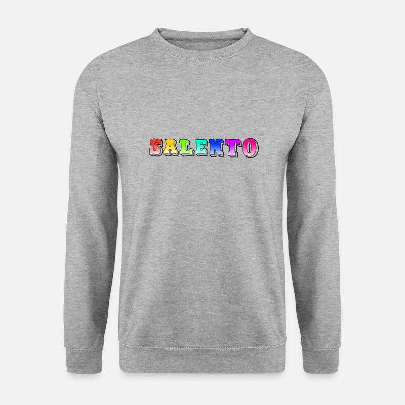 Farbenfroher Salento - Unisex Pullover - Weißgrau meliert