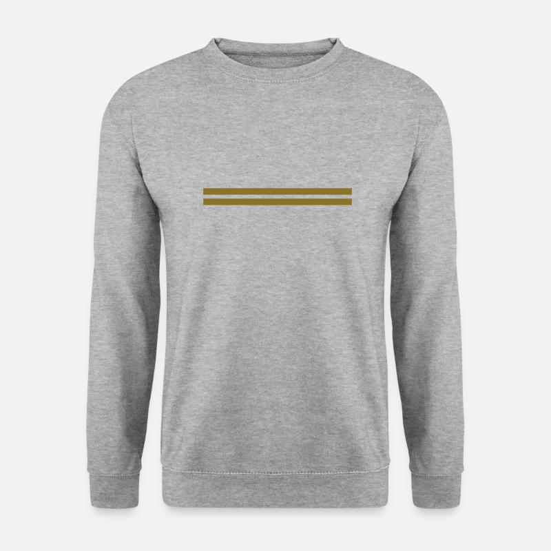 striche - Unisex Pullover - Weißgrau meliert