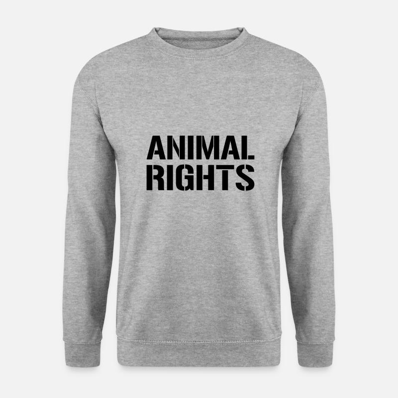 ANIMAL RIGHTS - Unisex Pullover - Weißgrau meliert