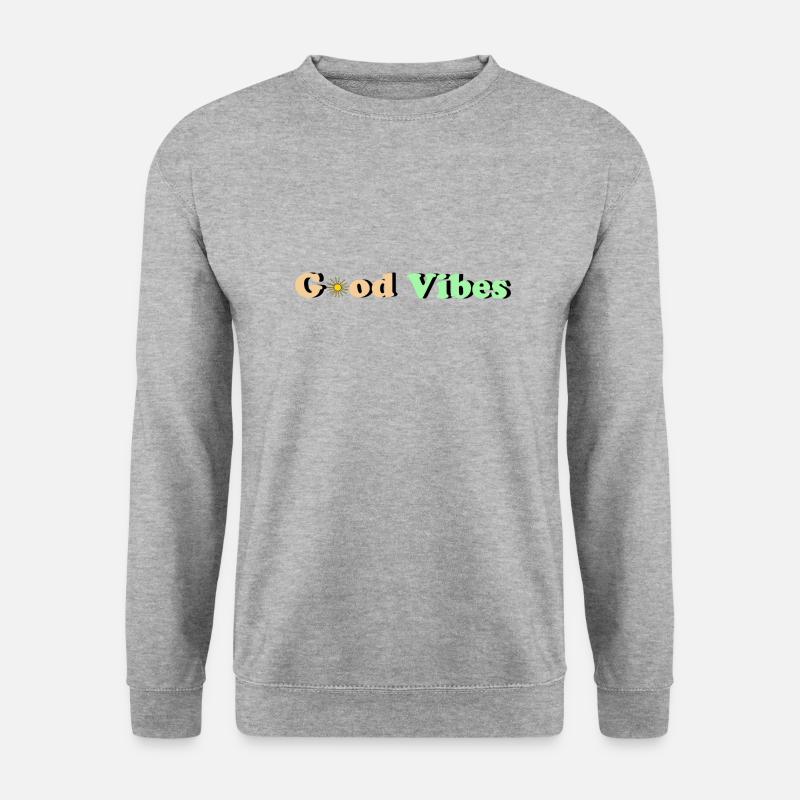 Good Vibes - Unisex Pullover - Weißgrau meliert