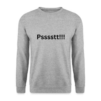 Psssstt - Unisex Pullover - Weißgrau meliert - Vorne - Alina (178cm) & Michal (187cm)