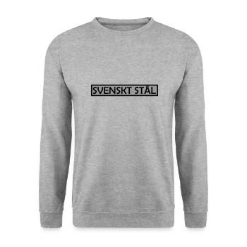 Schwedischer Stahl - Unisex Pullover - Weißgrau meliert - Vorne - Alina (178cm) & Michal (187cm)