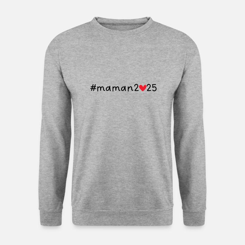 Mama 2025 - Unisex Pullover - Weißgrau meliert