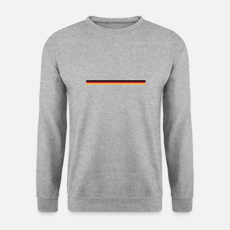 schwarz rot gold - Unisex Pullover - Weißgrau meliert