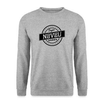 Super neveu - Sweat-shirt Unisexe - gris chiné - Devant - Alina (178cm) & Michal (187cm)