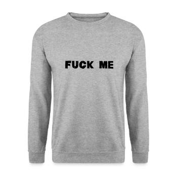 Fuck Me - Unisex Sweatshirt - salt & pepper - Front - Alina (178cm) & Michal (187cm)