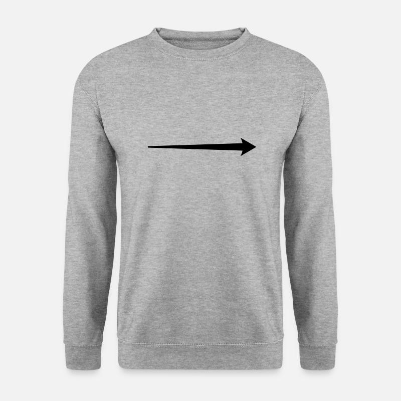 Pfeil Motiv - Unisex Pullover - Weißgrau meliert