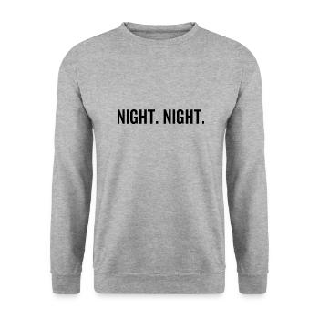 Nacht Nacht - Unisex Pullover - Weißgrau meliert - Vorne - Alina (178cm) & Michal (187cm)