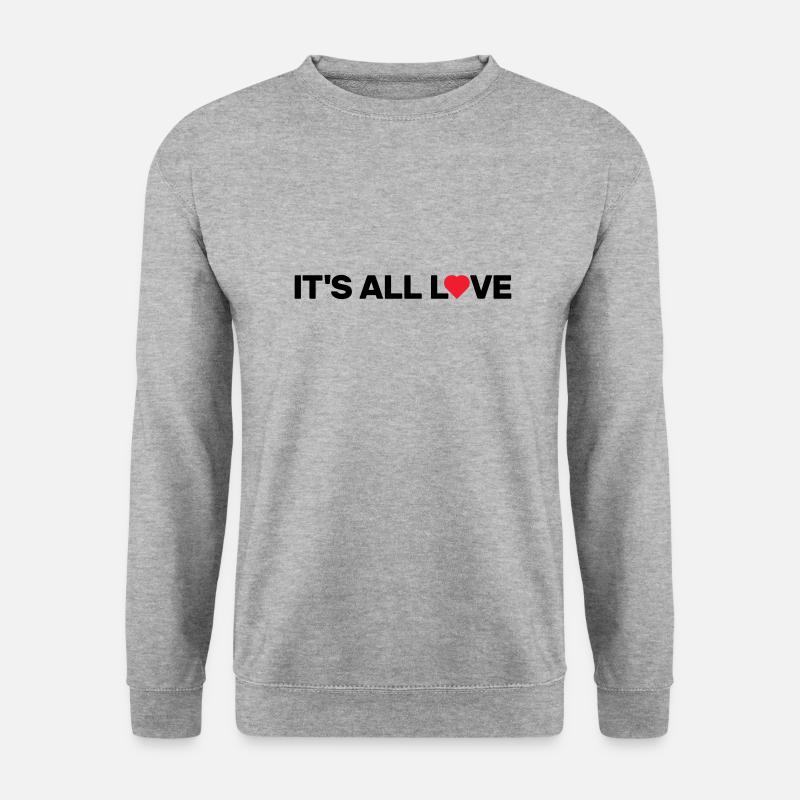 It's All Love - Unisex Pullover - Weißgrau meliert