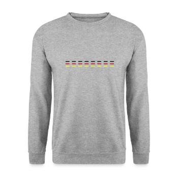 Deutschland Linie - Unisex Pullover - Weißgrau meliert - Vorne - Alina (178cm) & Michal (187cm)