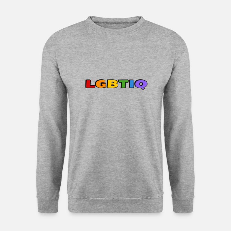 LGBTIQ-Regenbogenfarben - Unisex Pullover - Weißgrau meliert