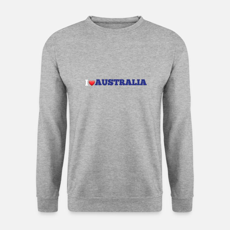 Ich liebe Australien - Unisex Pullover - Weißgrau meliert