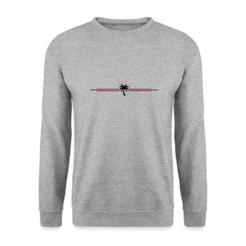 Palm Tree Icon - Unisex Sweatshirt - salt & pepper - Front - Alina (178cm) & Michal (187cm)