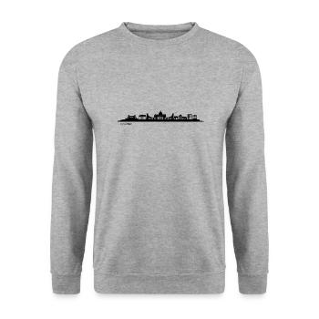 ROME ITALIE - Rome Italie - Ville célèbre - Sweat-shirt Unisexe - gris chiné - Devant - Alina (178cm) & Michal (187cm)