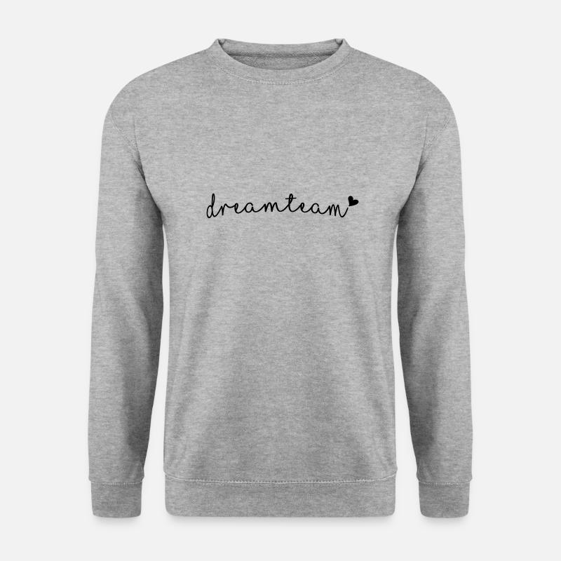 dreamteam - Unisex Pullover - Weißgrau meliert