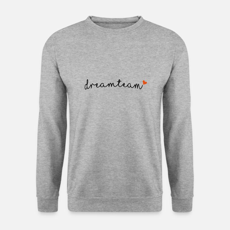 dreamteam - Unisex Pullover - Weißgrau meliert
