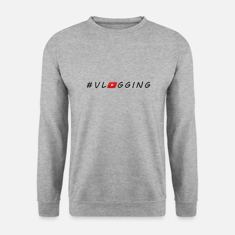 YouTube #Vlogging - Unisex Pullover - Weißgrau meliert