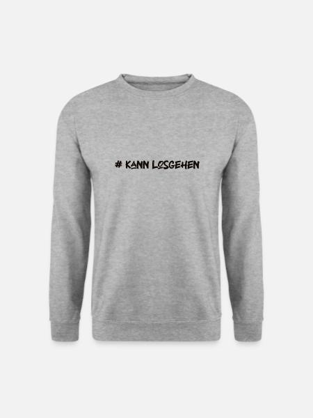 Kann Losgehen - Unisex Pullover - Weißgrau meliert