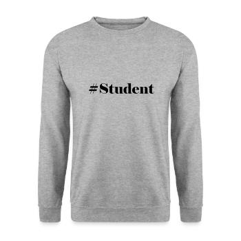 #Student logo - Unisex Sweatshirt - salt & pepper - Front - Alina (178cm) & Michal (187cm)