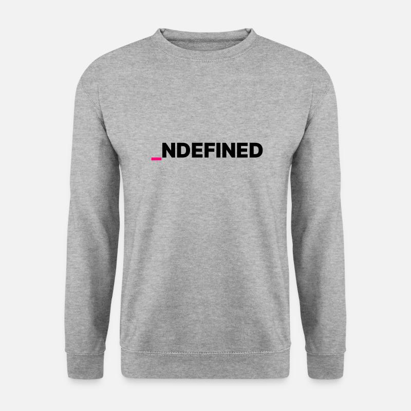_NDEFINED Logo Print - Unisex Pullover - Weißgrau meliert