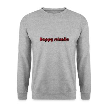 RETRAITE. RETRAITE. RETRAITEE. SENIOR. MAMIE. PAPY - Sweat-shirt Unisexe - gris chiné - Devant - Alina (178cm) & Michal (187cm)