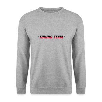 tuning_team_2c - Unisex Pullover - Weißgrau meliert - Vorne - Alina (178cm) & Michal (187cm)