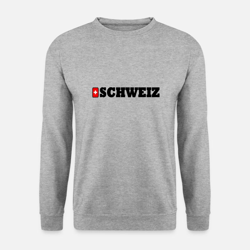 Schweiz - Unisex Pullover - Weißgrau meliert
