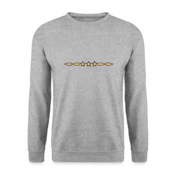Star Beer Bottles Line Dividing Line - Unisex Sweatshirt - salt & pepper - Front - Alina (178cm) & Michal (187cm)