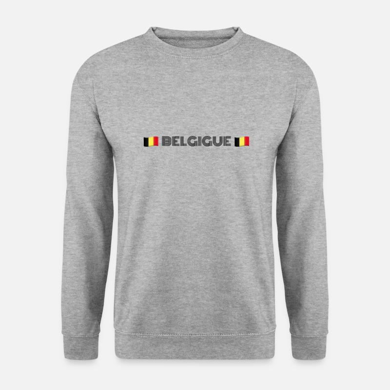 BELGIEN - Unisex Pullover - Weißgrau meliert