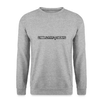 Rettungssanitäter - Unisex Pullover - Weißgrau meliert - Vorne - Alina (178cm) & Michal (187cm)