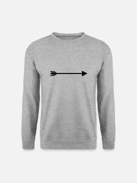 Flèche droite - Sweat-shirt Unisexe - gris chiné
