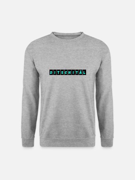 Digital | Ditschitäl | Digitaler Wandel - Unisex Pullover - Weißgrau meliert