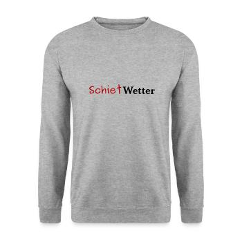 SchietWetter - Unisex Pullover - Weißgrau meliert - Vorne - Alina (178cm) & Michal (187cm)