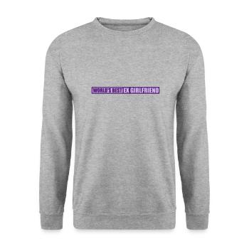 worlds best ex girlfriend - Unisex Pullover - Weißgrau meliert - Vorne - Alina (178cm) & Michal (187cm)