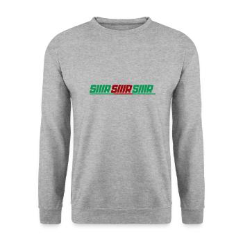 SIIIR SIIIR SIIIR SIIIR - Sweat-shirt Unisexe - gris chiné - Devant - Alina (178cm) & Michal (187cm)