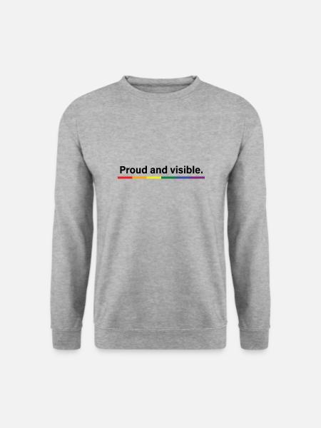 Stolz und sichtbar - Unisex Pullover - Weißgrau meliert