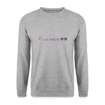 Freunde - Unisex Pullover - Weißgrau meliert - Vorne - Alina (178cm) & Michal (187cm)