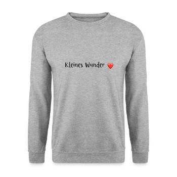Small miracle - Unisex Sweatshirt - salt & pepper - Front - Alina (178cm) & Michal (187cm)