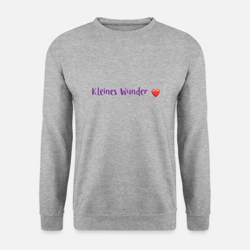 Kleines Wunder - Unisex Pullover - Weißgrau meliert