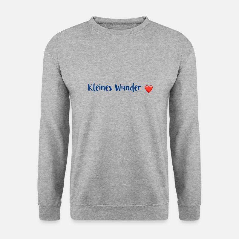 Schwangerschaft - Unisex Pullover - Weißgrau meliert