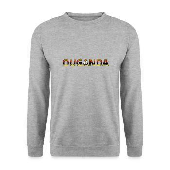 Uganda Flag - Unisex Sweatshirt - salt & pepper - Front - Alina (178cm) & Michal (187cm)