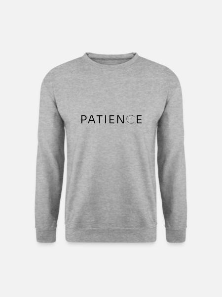 GEDULD - Unisex Pullover - Weißgrau meliert