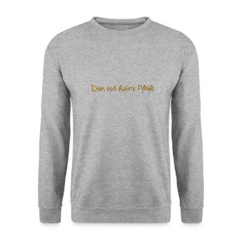 Dies ist keine Pfeife 200 - Unisex Pullover - Weißgrau meliert - Vorne - Alina (178cm) & Michal (187cm)