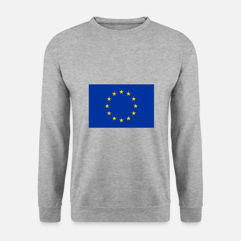 Europa - Unisex Pullover - Weißgrau meliert
