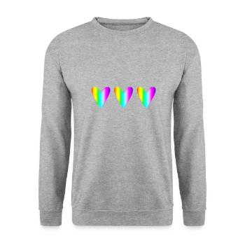 MAMAN. FÊTE DES MÈRES. BONNE FÊTE MAMAN. JE T'AIME - Sweat-shirt Unisexe - gris chiné - Devant - Alina (178cm) & Michal (187cm)