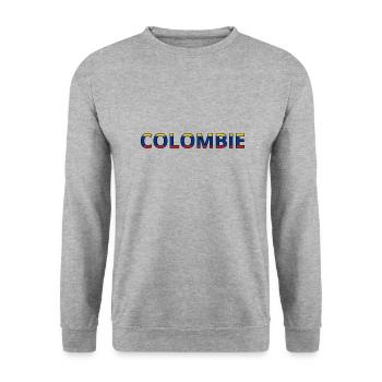 Drapeau Colombie - Sweat-shirt Unisexe - gris chiné - Devant - Alina (178cm) & Michal (187cm)
